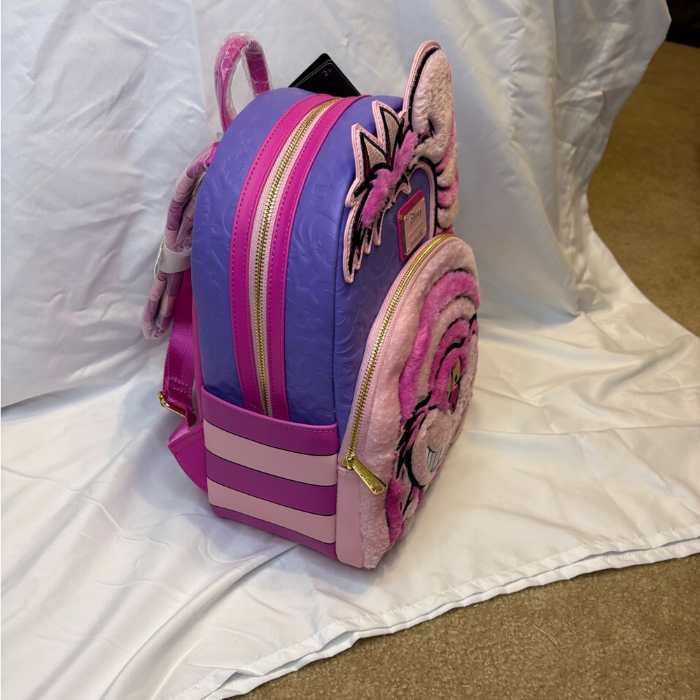 Disney Loungefly Cheshire Cat Plush Mini Backpack - Picture 5 of 5